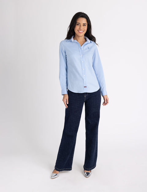 SOLID STRETCH POPLIN SHIRT - U.S. Polo Assn.