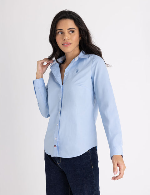 SOLID STRETCH POPLIN SHIRT - U.S. Polo Assn.