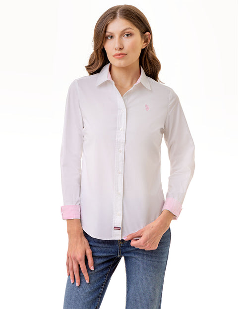 SOLID STRETCH POPLIN SHIRT - U.S. Polo Assn.