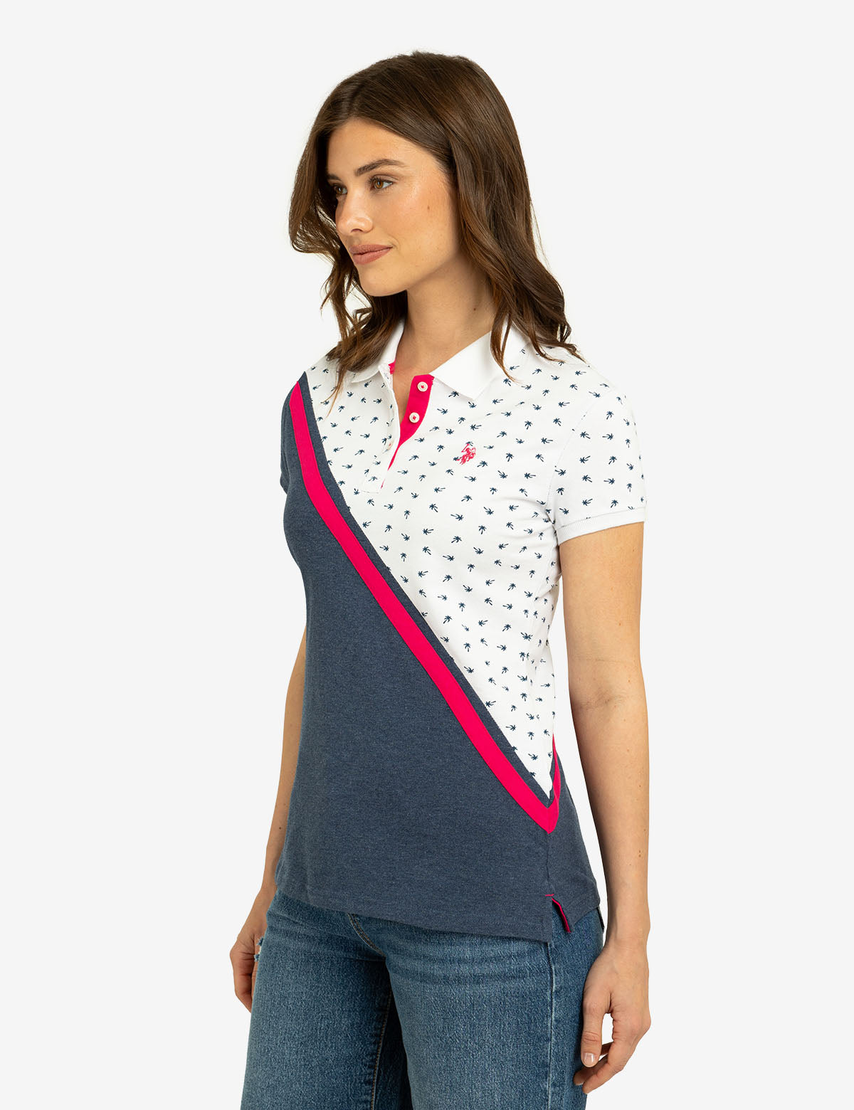 DITSY DIAGONAL COLORBLOCK POLO SHIRT– U.S. Polo Assn.