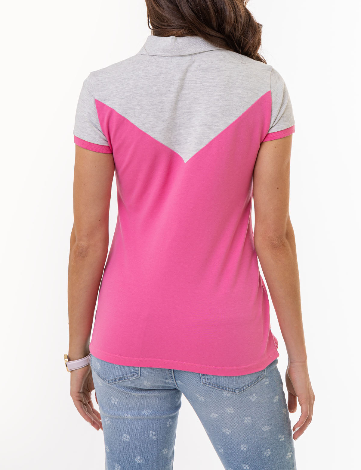 OPEN PLACKET CHEVRON POLO SHIRT– U.S. Polo Assn.