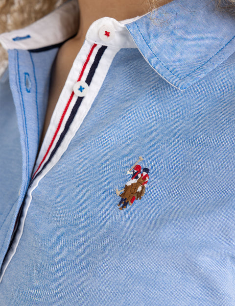 LONG SLEEVE SOLID STRETCH OXFORD SHIRT - U.S. Polo Assn.