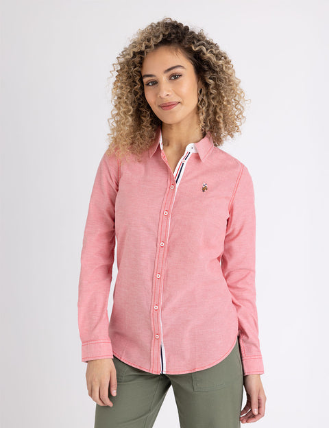 LONG SLEEVE SOLID STRETCH OXFORD SHIRT - U.S. Polo Assn.