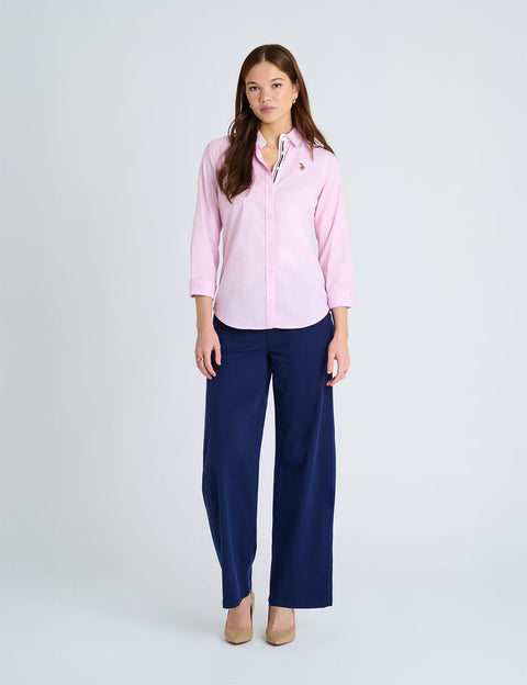 LONG SLEEVE SOLID STRETCH OXFORD SHIRT - U.S. Polo Assn.