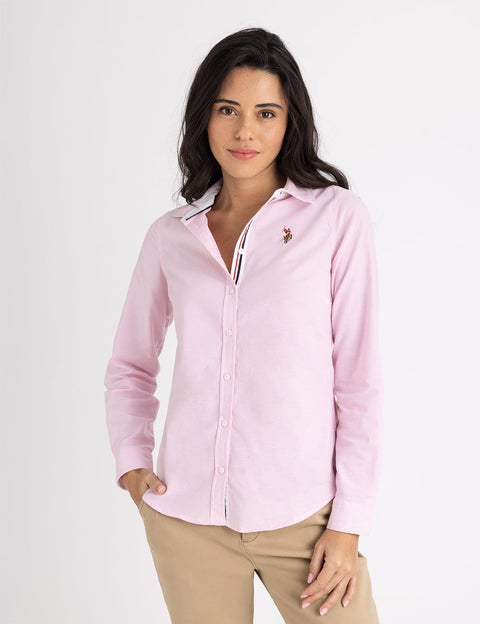 LONG SLEEVE SOLID STRETCH OXFORD SHIRT - U.S. Polo Assn.