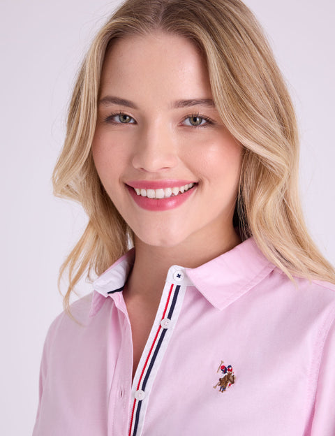 LONG SLEEVE SOLID STRETCH OXFORD SHIRT - U.S. Polo Assn.