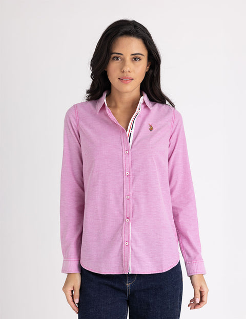 LONG SLEEVE SOLID STRETCH OXFORD SHIRT - U.S. Polo Assn.