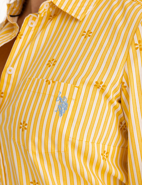 DITSY PRINT LONG SLEEVE POPLIN SHIRT - U.S. Polo Assn.