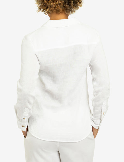 TEXTURED BUTTON-UP LONG SLEEVE SHIRT - U.S. Polo Assn.