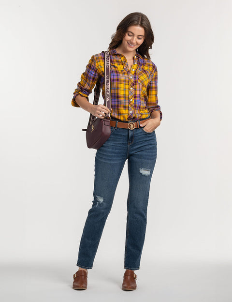 FLANNEL PLAID LONG SLEEVE SHIRT - U.S. Polo Assn.