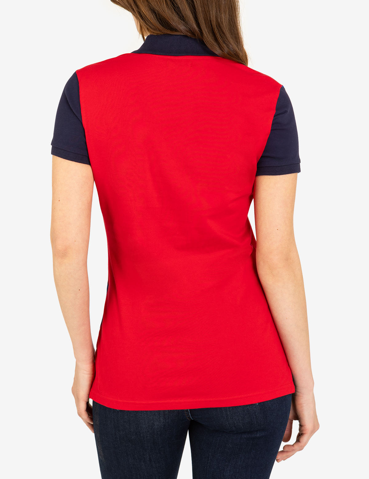 Metal Button Cutout Polo Shirt