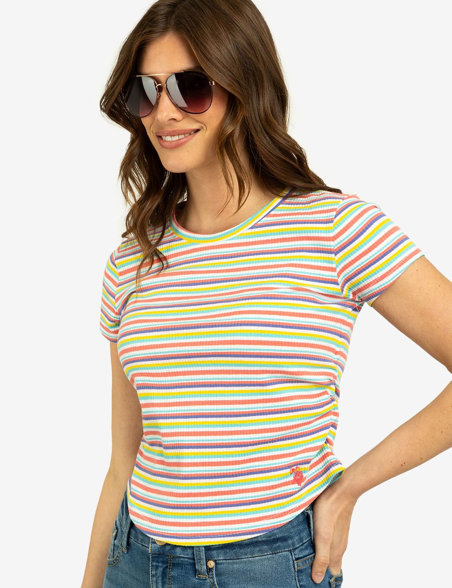 STRIPE RUCHED SIDE TOP– U.S. Polo Assn.
