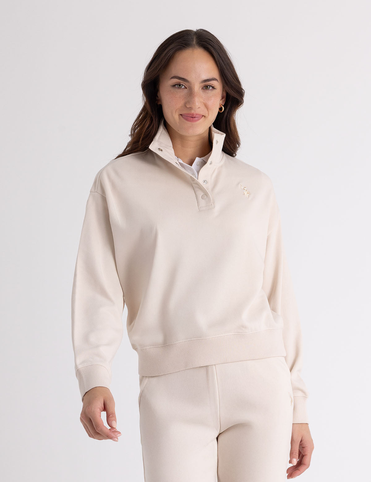 SNAP PLACKET POPOVER SWEATSHIRT U S Polo Assn snap-placket-popover-sweatshirt-u-s-polo-assn