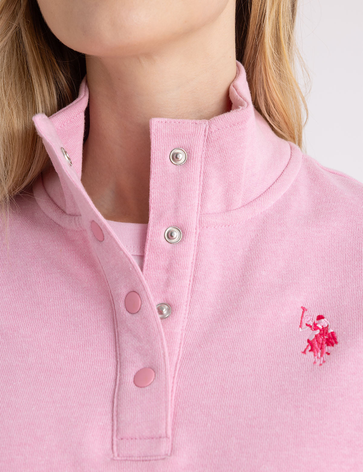 SNAP PLACKET POPOVER SWEATSHIRT U S Polo Assn SNAP PLACKET POPOVER SWEATSHIRT U S Polo Assn
