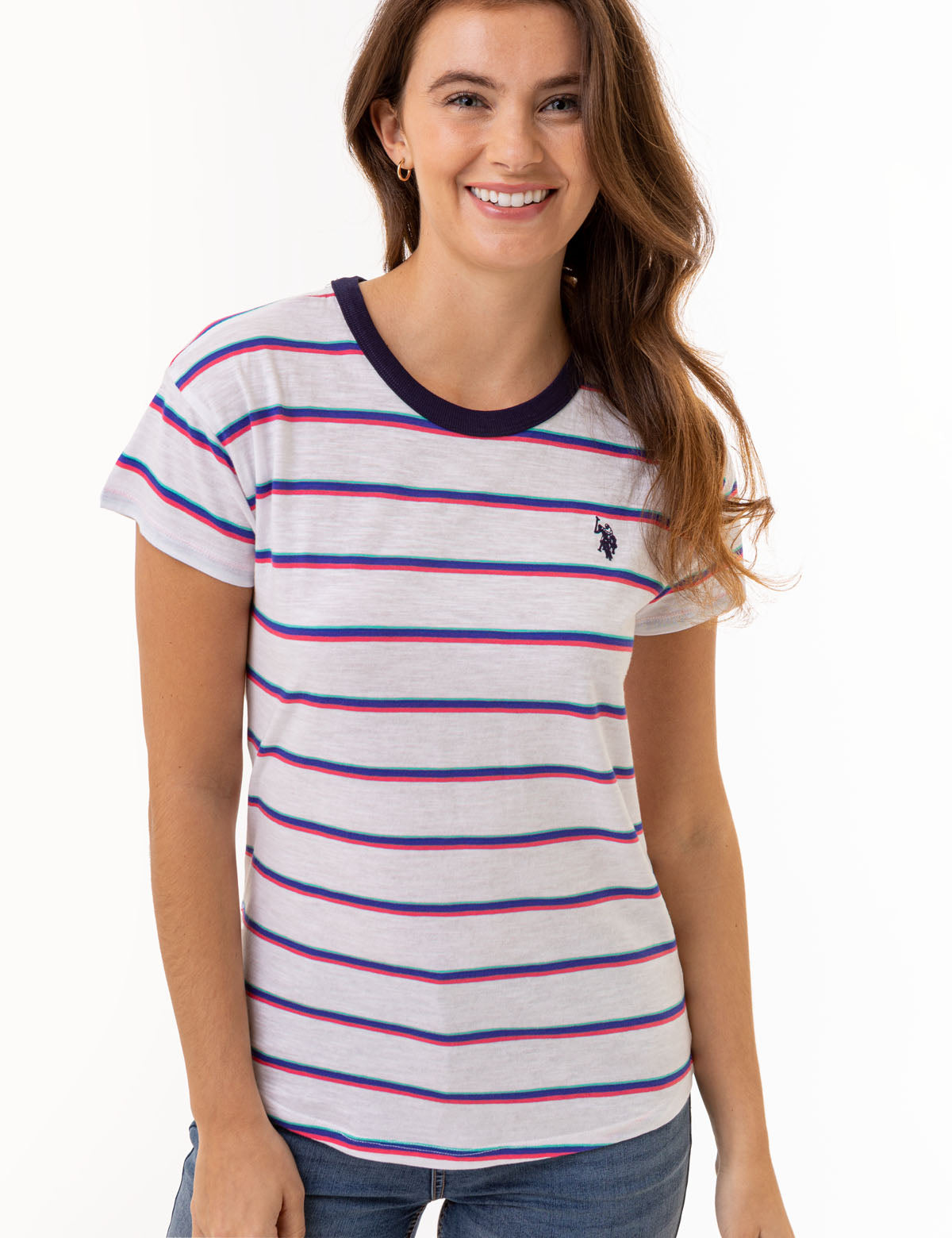 Regular Ringer Tee HORIZONTAL WIDE STRIPE RINGER T-SHIRT– U.S. Polo Assn.