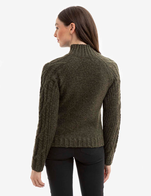 CHUNKY MOCK NECK CABLE SWEATER - U.S. Polo Assn.