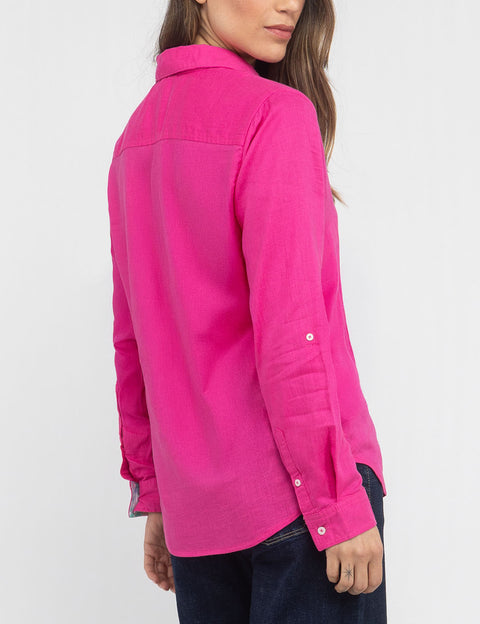 WATER FLORAL LINEN ROLL SLEEVE SHIRT - U.S. Polo Assn.