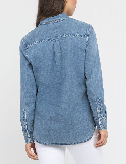 LONG SLEEVE MULTI TONAL CHAMBRAY SHIRT - U.S. Polo Assn.