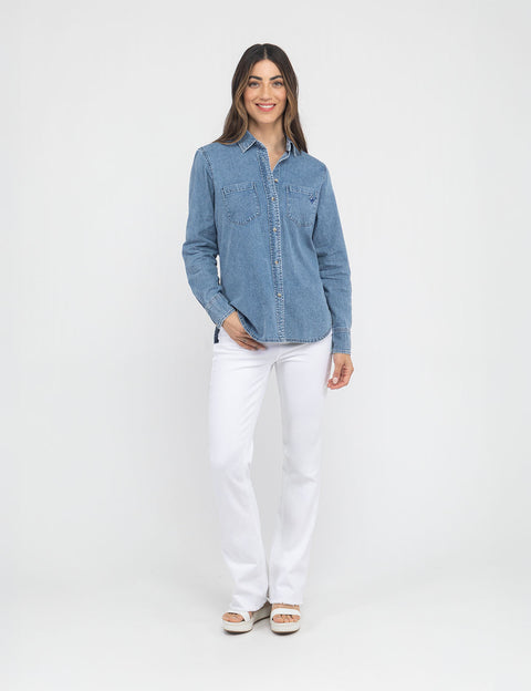 LONG SLEEVE MULTI TONAL CHAMBRAY SHIRT - U.S. Polo Assn.