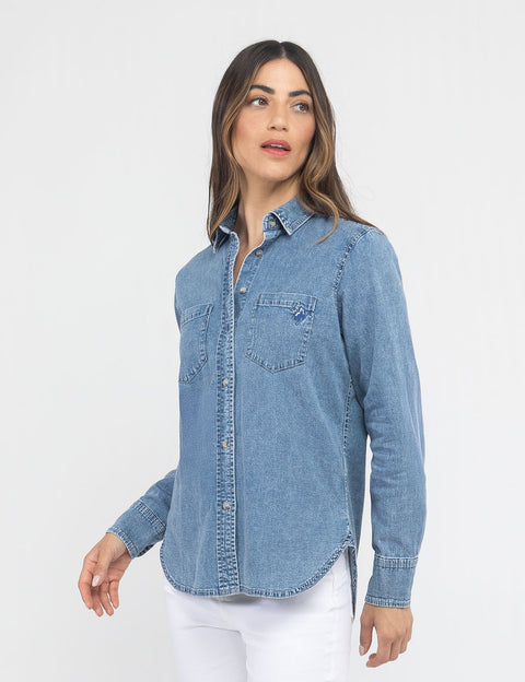 LONG SLEEVE MULTI TONAL CHAMBRAY SHIRT - U.S. Polo Assn.