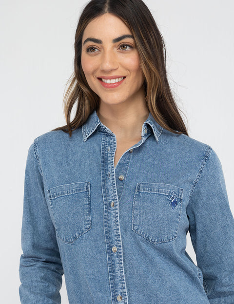 LONG SLEEVE MULTI TONAL CHAMBRAY SHIRT - U.S. Polo Assn.