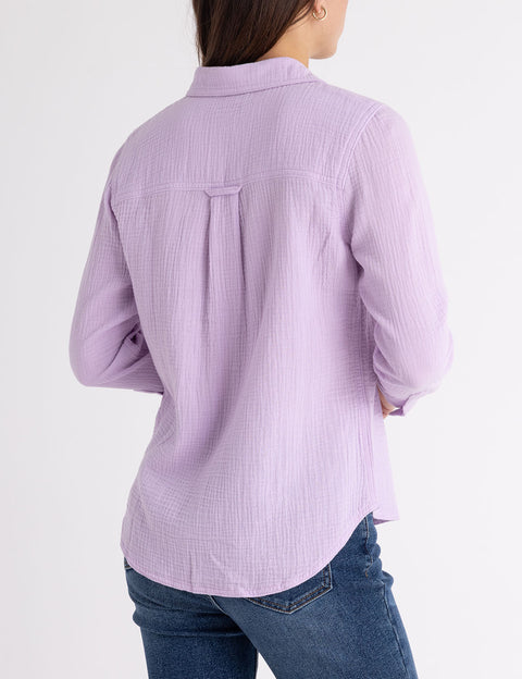 LONG SLEEVE CRINKLE GAUZE SHIRT - U.S. Polo Assn.