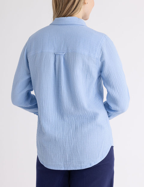 LONG SLEEVE CRINKLE GAUZE SHIRT - U.S. Polo Assn.