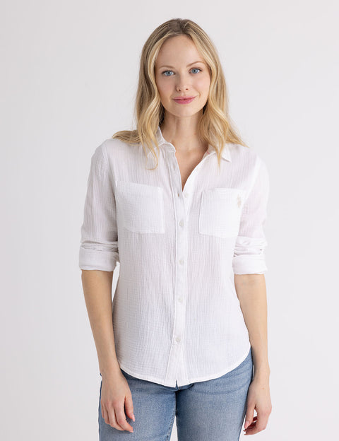 LONG SLEEVE CRINKLE GAUZE SHIRT - U.S. Polo Assn.