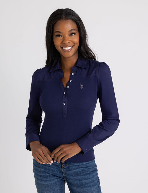MIX MEDIA COLLAR POPOVER SHIRT - U.S. Polo Assn.
