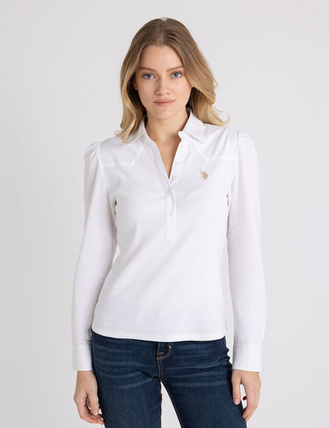 MIX MEDIA COLLAR POPOVER SHIRT - U.S. Polo Assn.