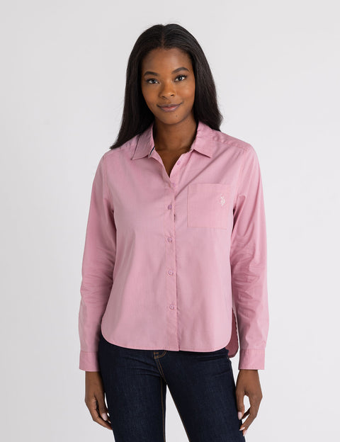LONG SLEEVE RELAXED POPLIN SHIRT - U.S. Polo Assn.
