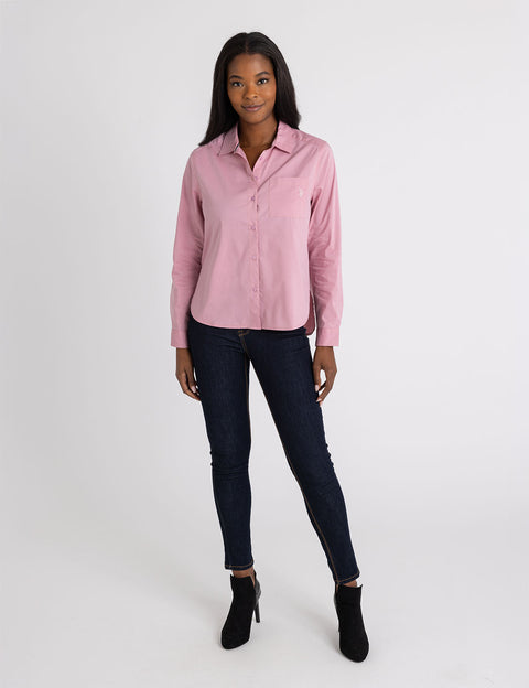 LONG SLEEVE RELAXED POPLIN SHIRT - U.S. Polo Assn.
