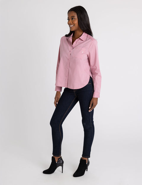 LONG SLEEVE RELAXED POPLIN SHIRT - U.S. Polo Assn.