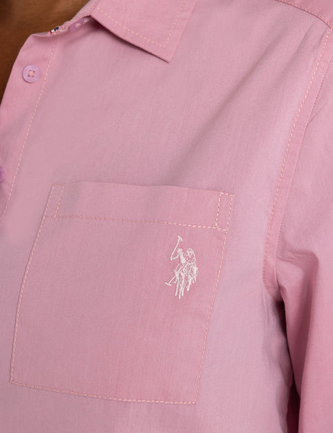 LONG SLEEVE RELAXED POPLIN SHIRT - U.S. Polo Assn.