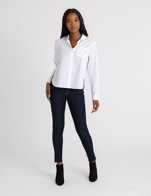 LONG SLEEVE RELAXED POPLIN SHIRT - U.S. Polo Assn.