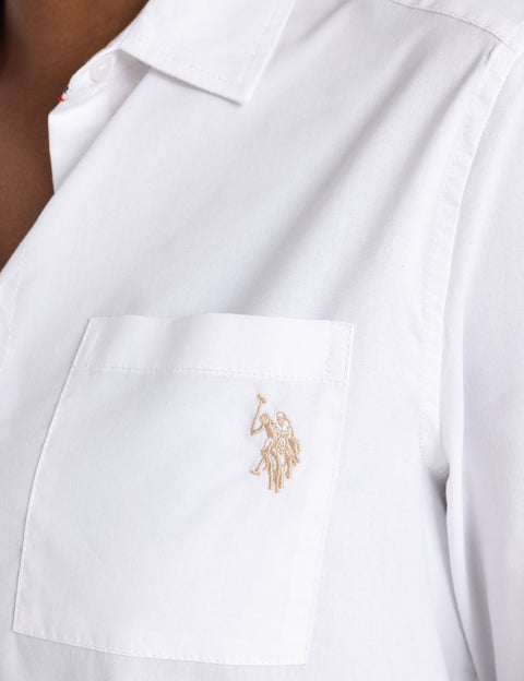 LONG SLEEVE RELAXED POPLIN SHIRT - U.S. Polo Assn.