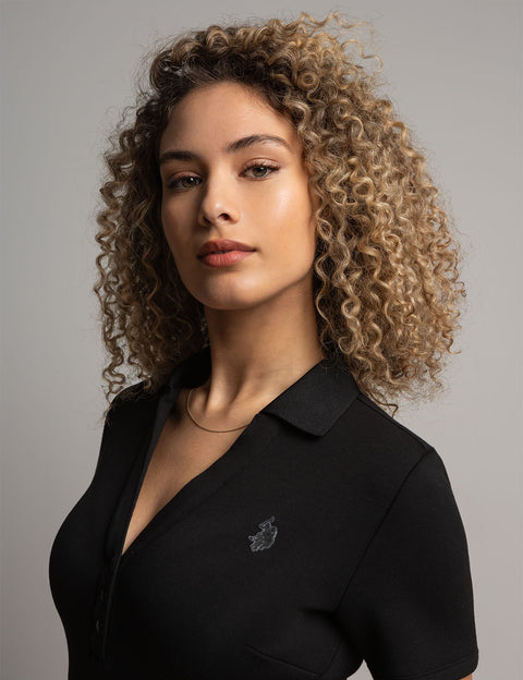 WHITE LABEL SCUBA SNAP PLACKET POLO DRESS - U.S. Polo Assn.