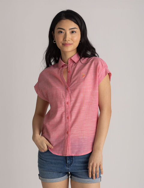 SHIRRED DOLMAN SLEEVE TOP - U.S. Polo Assn.