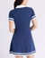 FIT AND FLARE Y-PLACKET POLO DRESS