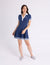 FIT AND FLARE Y-PLACKET POLO DRESS