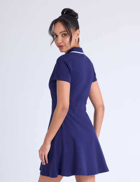 SIGNATURE STRIPE TRIM SWING POLO DRESS - U.S. Polo Assn.