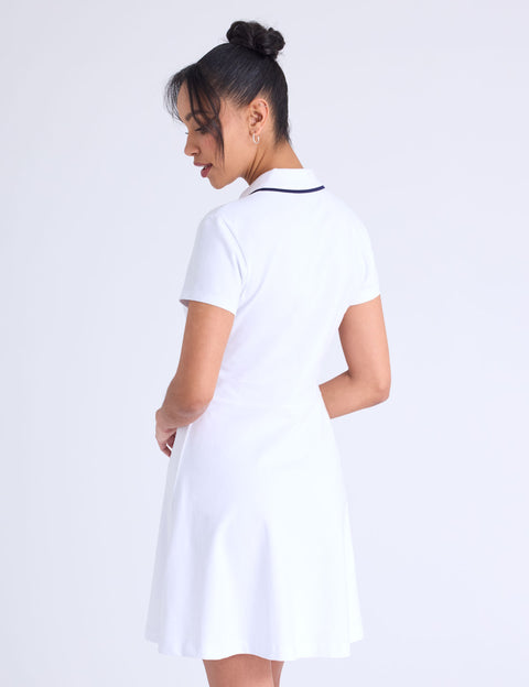 SIGNATURE STRIPE TRIM SWING POLO DRESS - U.S. Polo Assn.