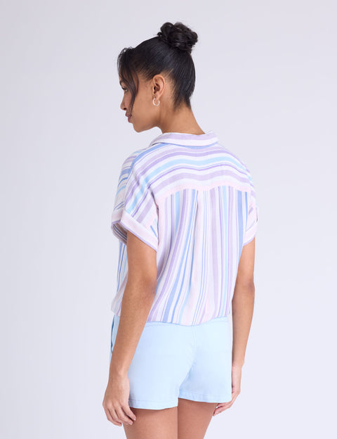 TIE FRONT STRIPE DOLMAN SHIRT - U.S. Polo Assn.