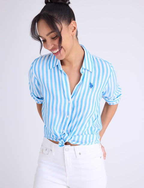 LONG SLEEVE Y-NECK STRIPE SHIRT - U.S. Polo Assn.