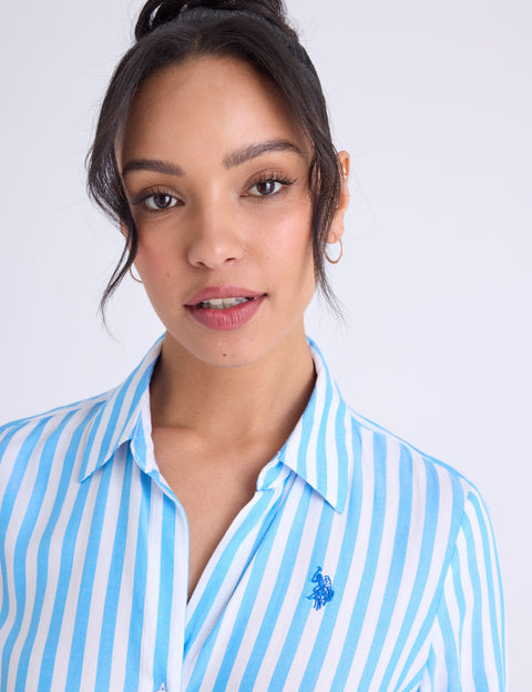 LONG SLEEVE Y-NECK STRIPE SHIRT - U.S. Polo Assn.