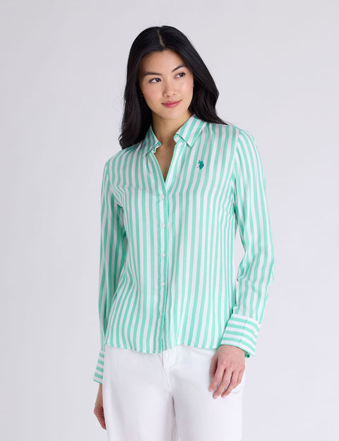 LONG SLEEVE Y-NECK STRIPE SHIRT - U.S. Polo Assn.