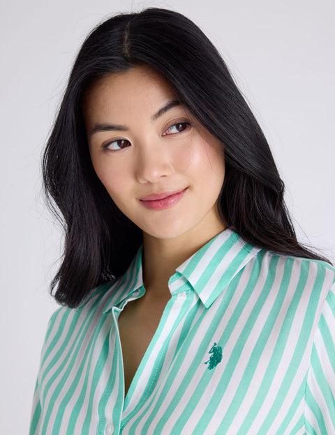 LONG SLEEVE Y-NECK STRIPE SHIRT - U.S. Polo Assn.