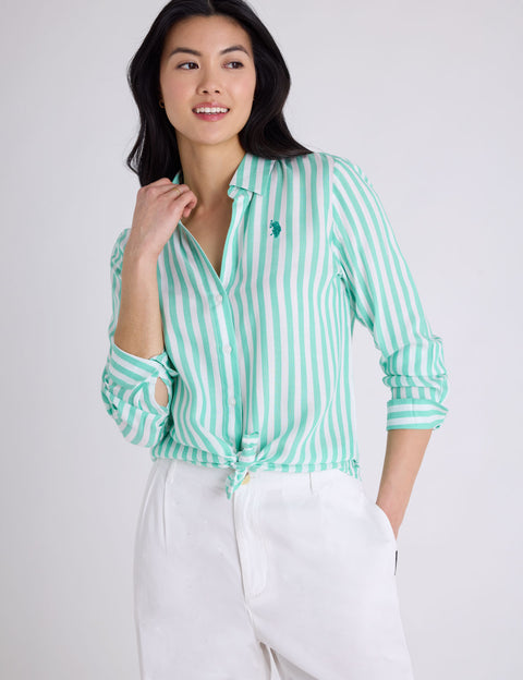 LONG SLEEVE Y-NECK STRIPE SHIRT - U.S. Polo Assn.