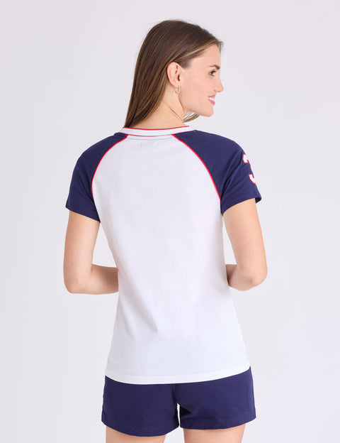 USA RAGLAN SLEEVE V-NECK T-SHIRT - U.S. Polo Assn.
