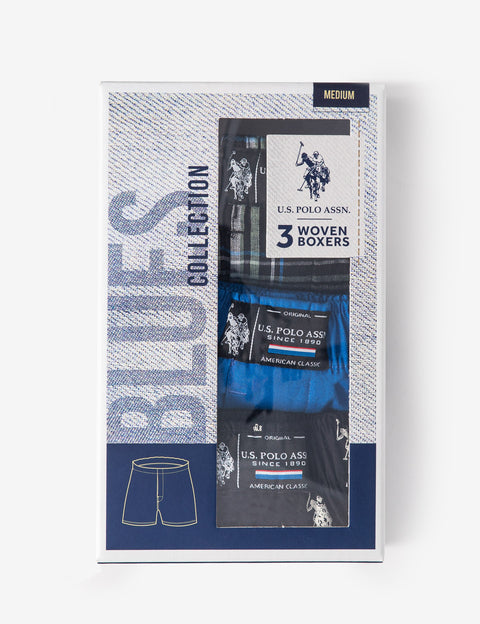 3 PACK WOVEN BOXERS - U.S. Polo Assn.